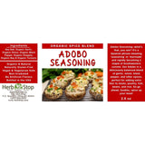 Organic Adobo Seasoning Label