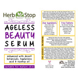 Ageless Beauty Serum Label