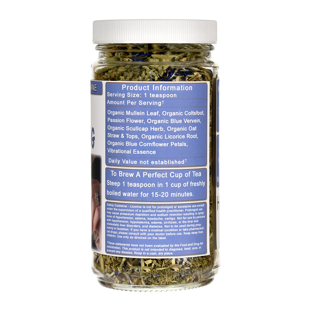 Organic Anti-Smoking Loose Leaf Herbal Tea - Jar Right