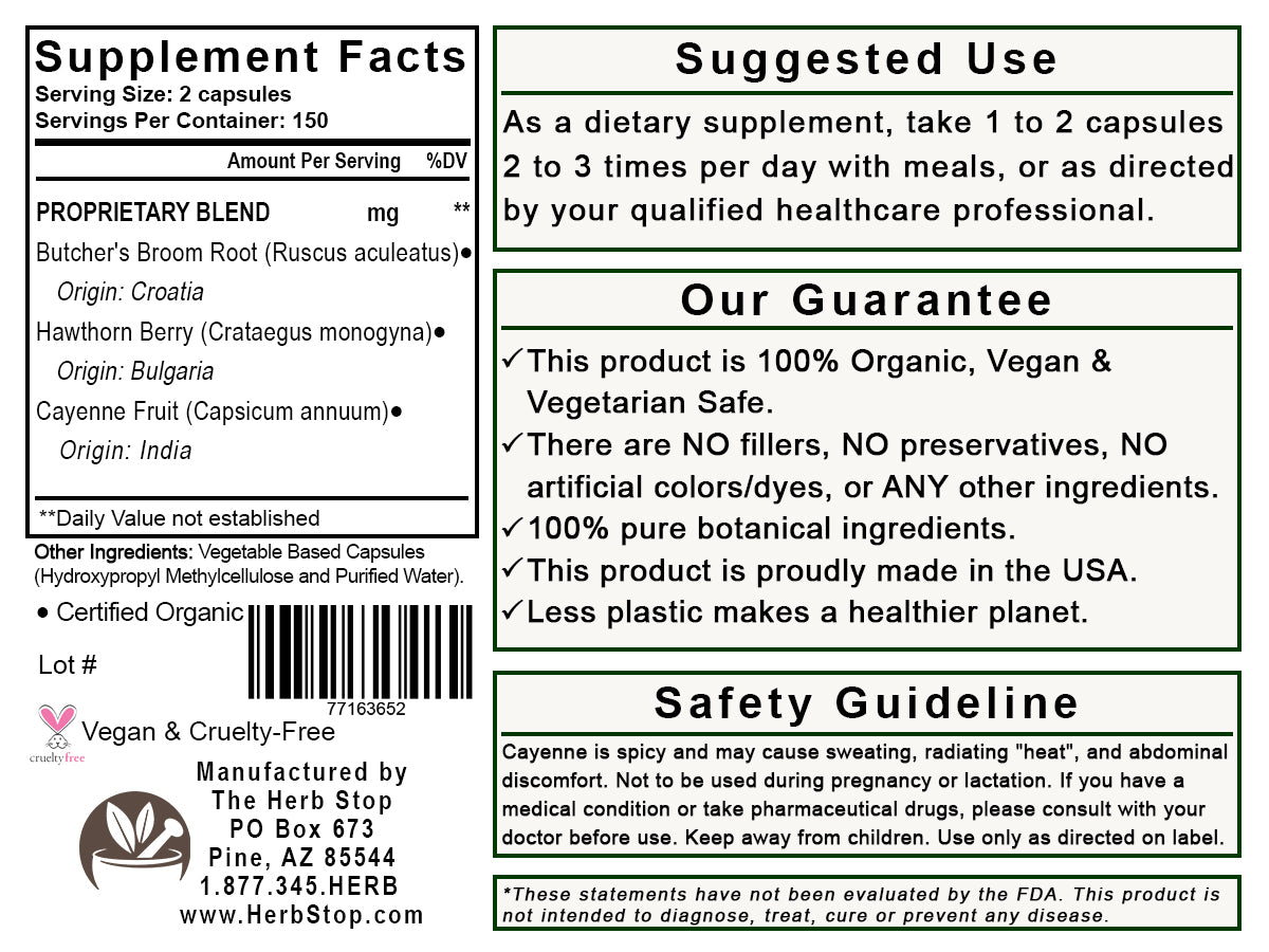 Back To The Heart Capsules Label - Back