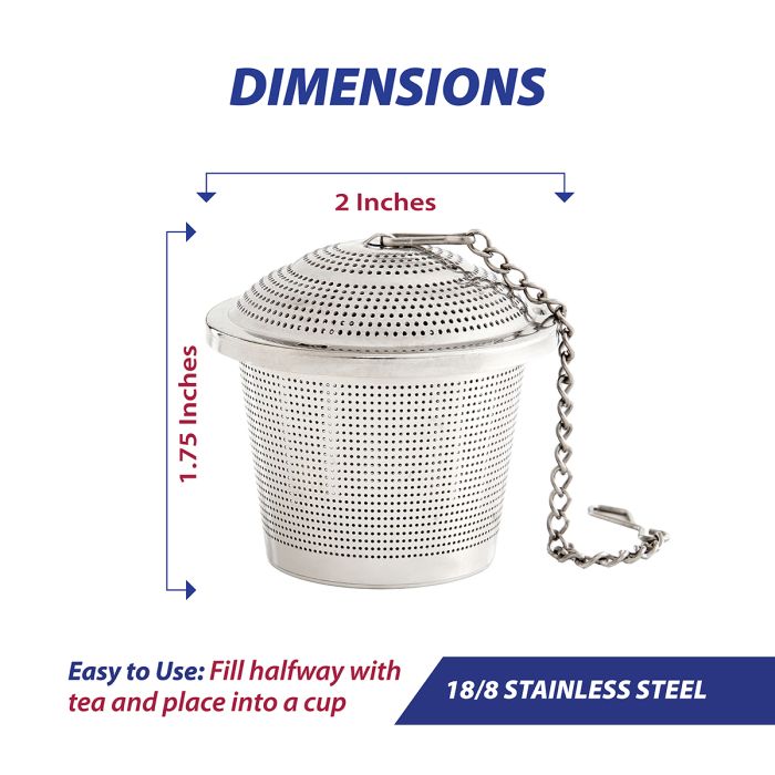 Stainless Steel Barrel Tea Infuser  Dimensions
