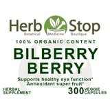 Bilberry Berry Capsules Label - Front