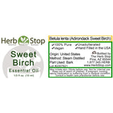 Sweet Birch Essential Oil Label