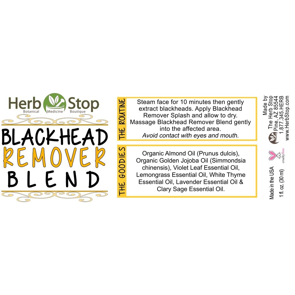 Blackhead Remover Blend Label