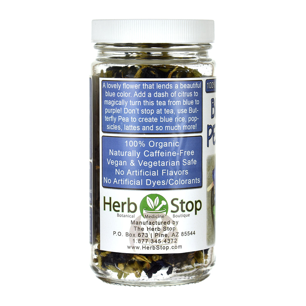 Organic Butterfly Pea Flowers Jar - Left