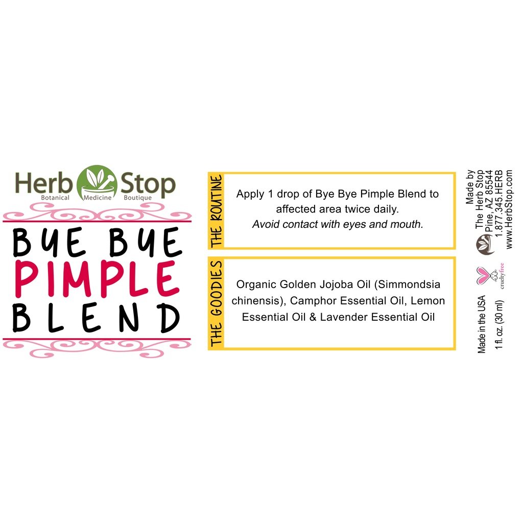 Bye Bye Pimple Blend Label
