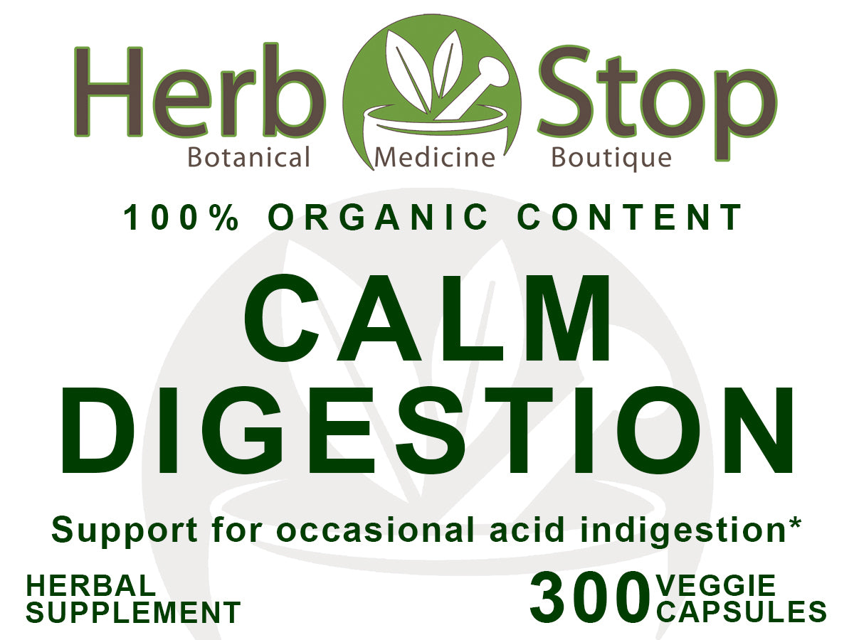 Calm Digestion Capsules Label - Front