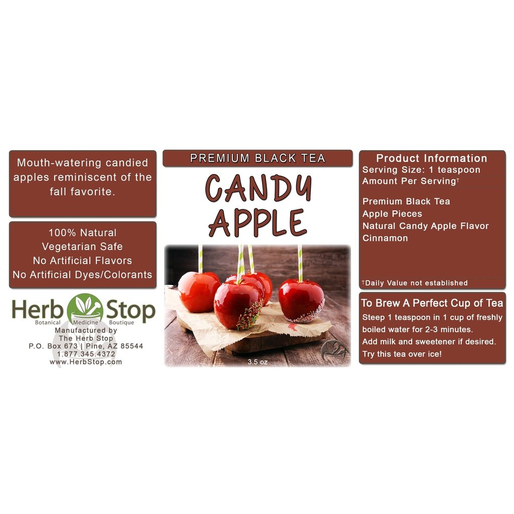 Candy Apple Loose Leaf Black Tea Label