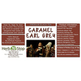 Caramel Earl Grey Loose Leaf Black Tea Label