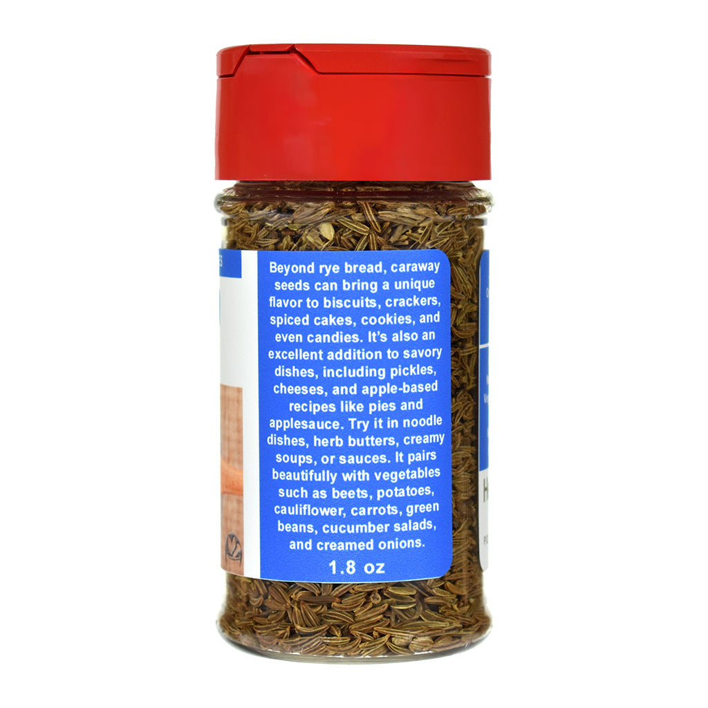 Organic Whole Caraway Seed Spice Jar - Right Side