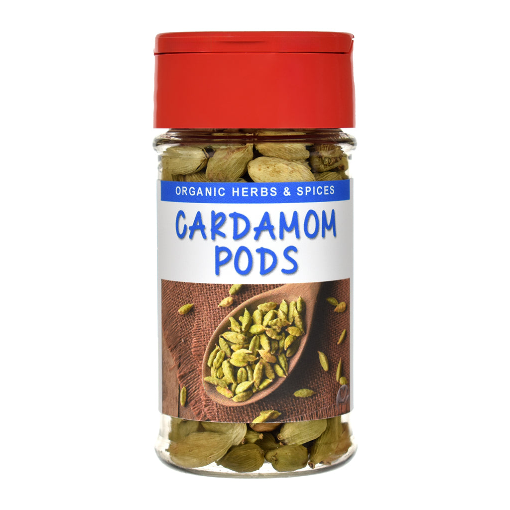 Organic Cardamom Pods Whole Spice Jar
