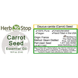 Carrot Seed Essential Oil Label