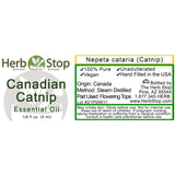Canadian Catnip Essential Oil Label