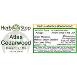 Atlas Cedarwood Essential Oil Label