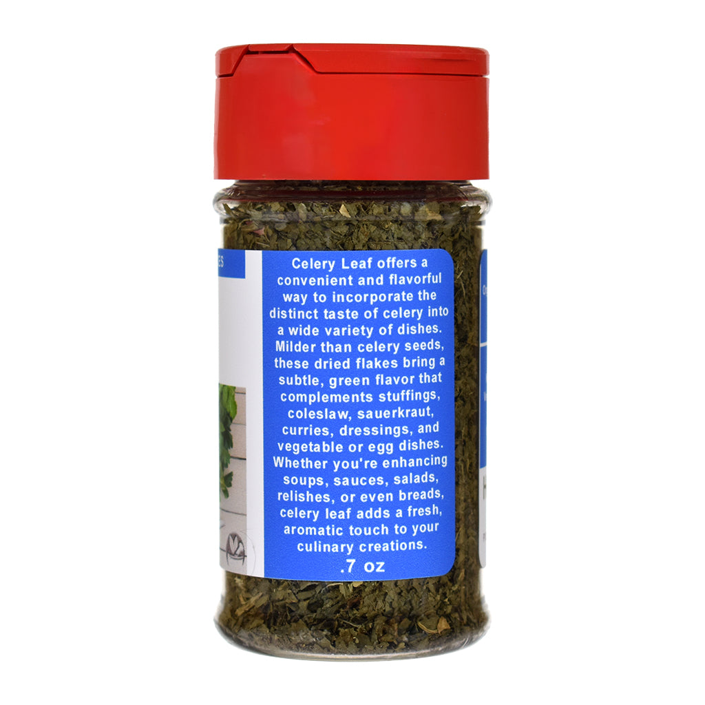 Organic Celery Leaf Spice Jar - Right Side