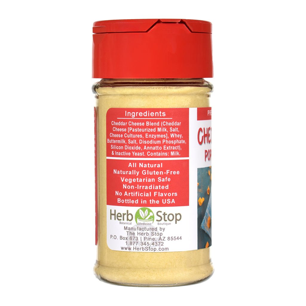 Cheddar Cheese Popcorn Seasoning Jar - Left