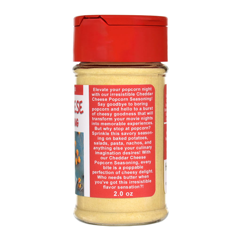 Cheddar Cheese Popcorn Seasoning Jar - Right