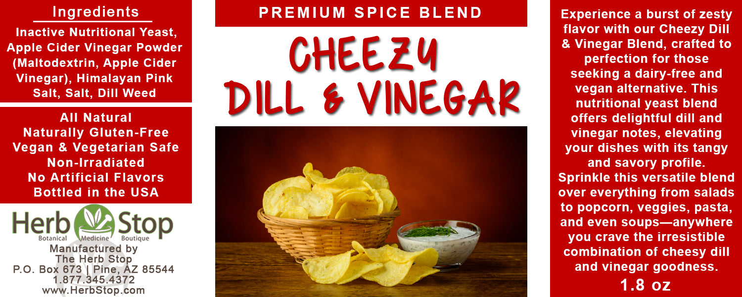 Cheezy Dill & Vinegar Blend Label