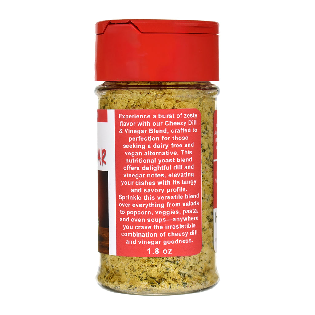 Cheezy Dill & Vinegar Nutritional Yeast Blend Jar - Right