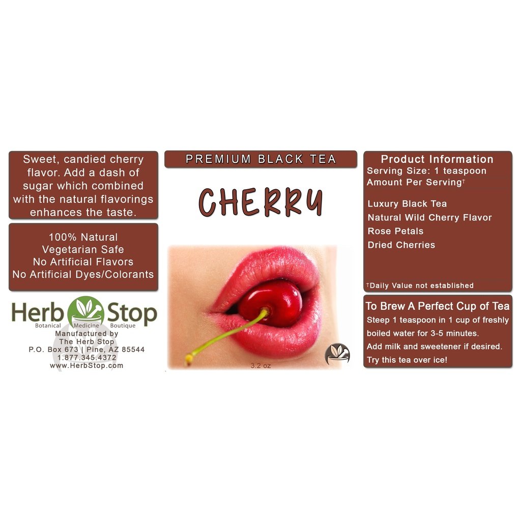 Cherry Loose Leaf Black Tea Label