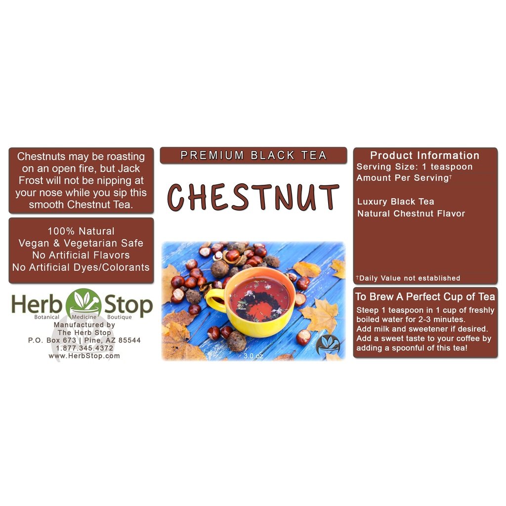 Chestnut Loose Leaf Black Tea Label