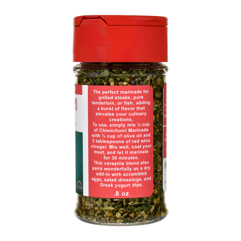 Organic Chimichurri Marinade Spice Jar - Right