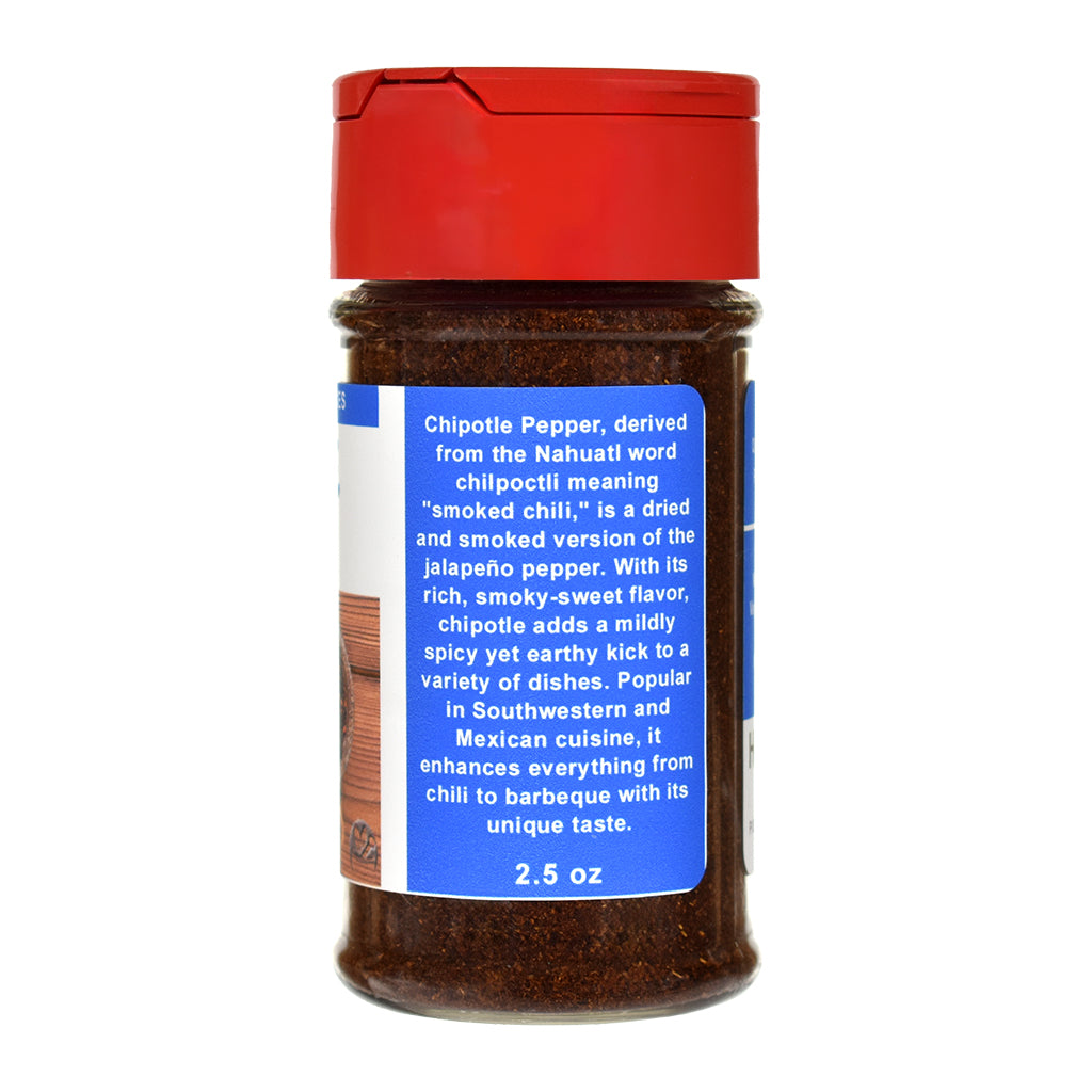 Organic Chipotle Pepper Spice Jar - Right Side
