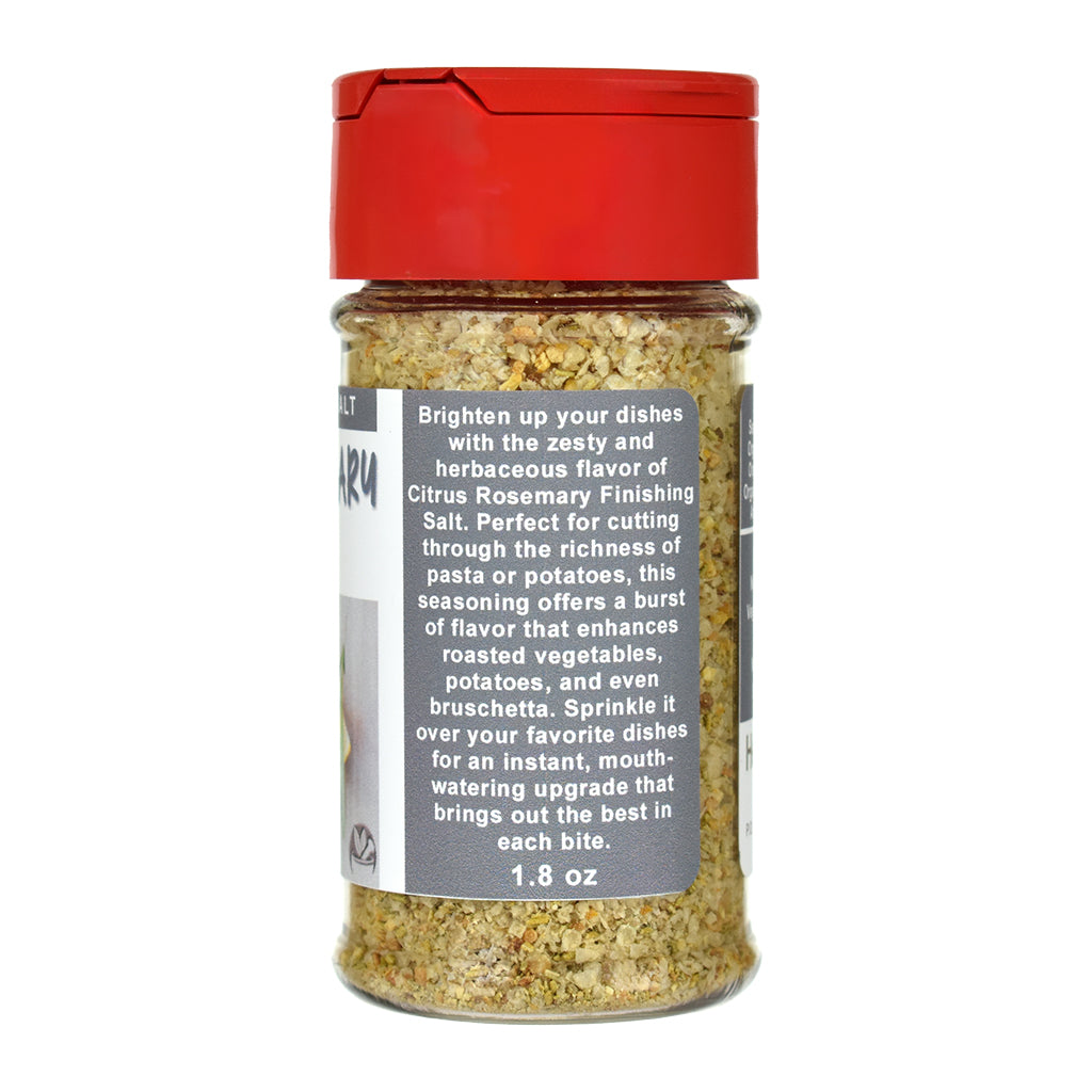 Citrus Rosemary Finishing Salt Spice Jar - Right Side