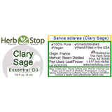 Clary Sage Essential Oil Label
