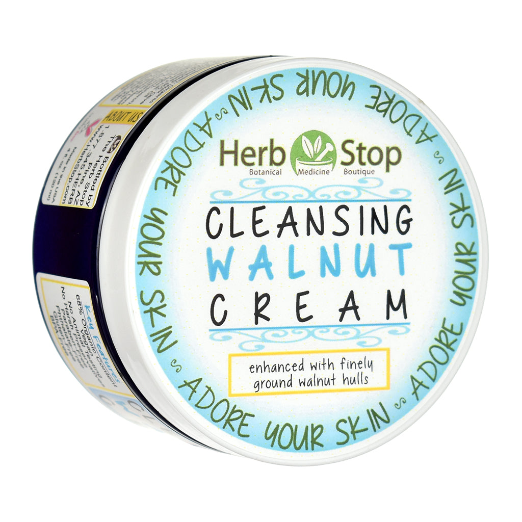Cleansing Walnut Cream Jar - Top Angle