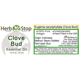 Clove Bud Essential Oil Label