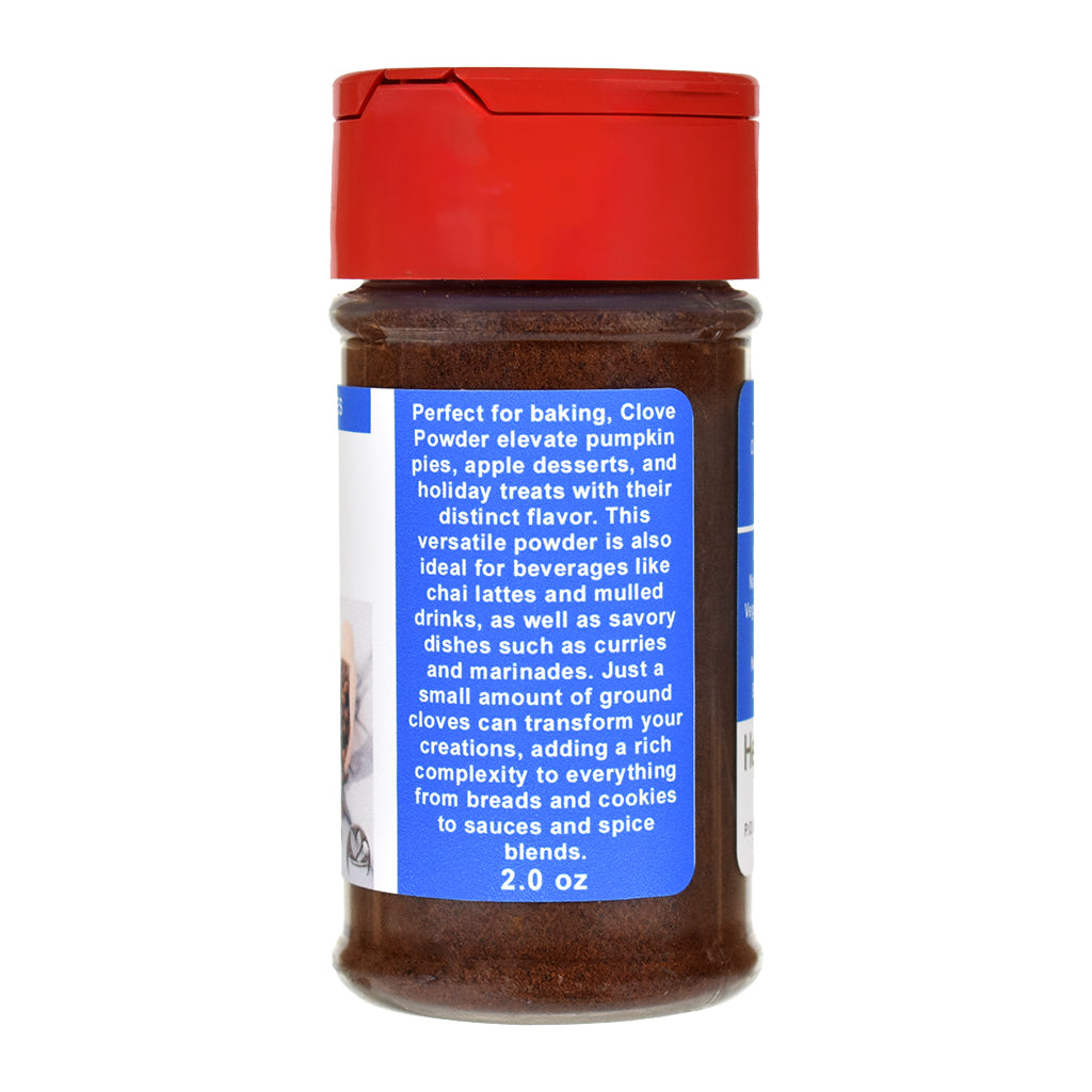 Organic Cloves Powder Spice Jar - Right Side