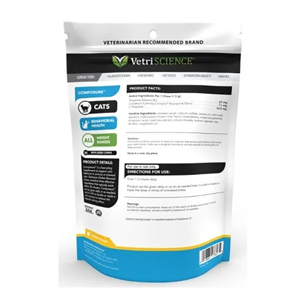 Composure Calming Treats For Cats - Back