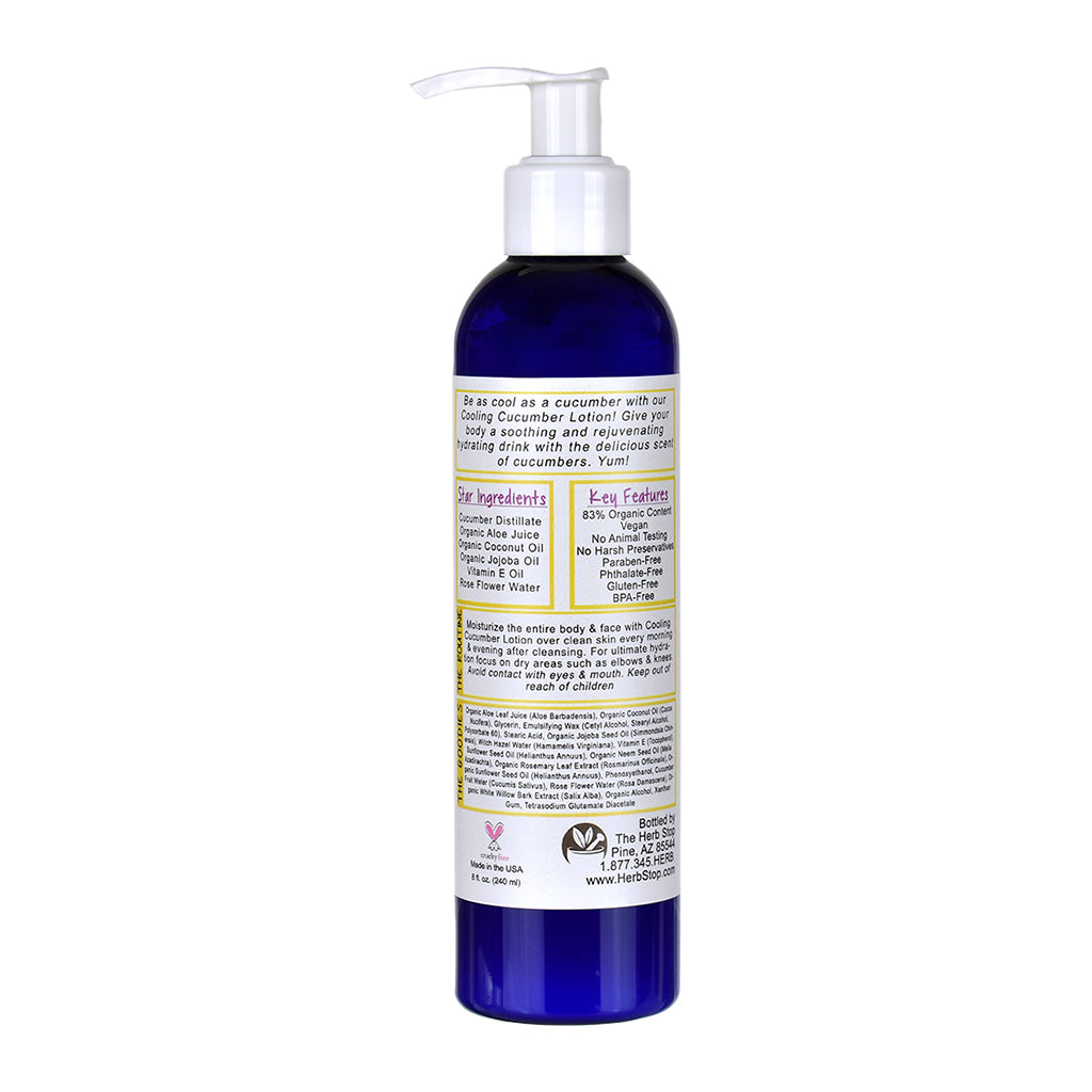 Cooling Cucumber Lotion - Back