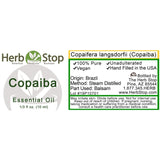 Copaiba Essential Oil Label