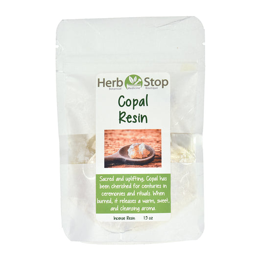 Copal Resin pieces in a white bag