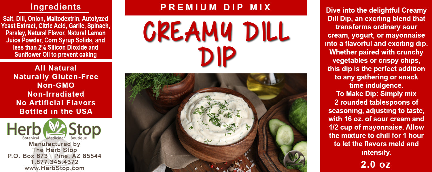 Creamy Dill Dip Label