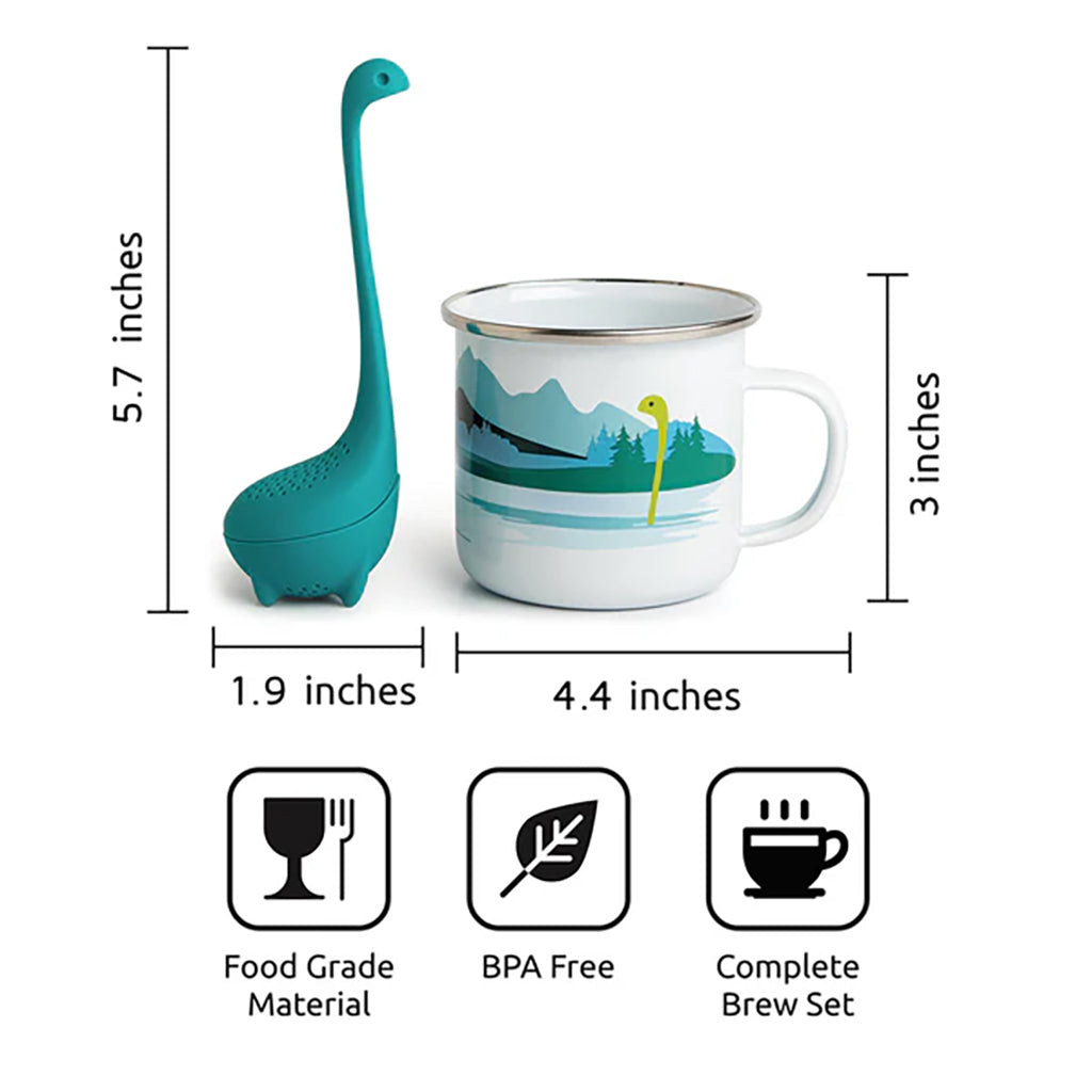 Cup of Nessie Mug & Tea Infuser Dimensions
