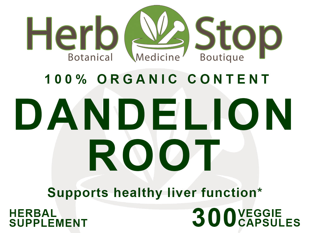 Dandelion Root Capsules Label - Front