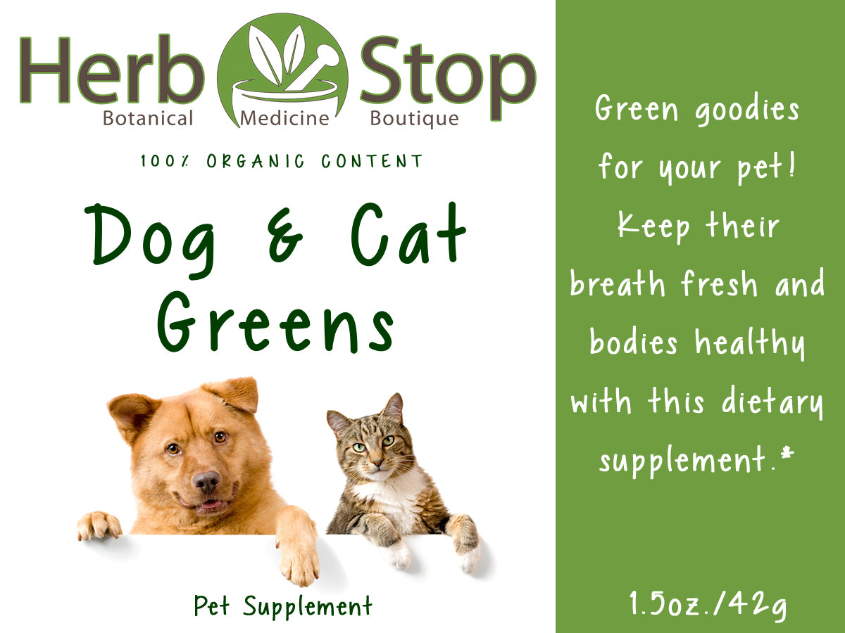 Dog & Cat Greens Label - Front