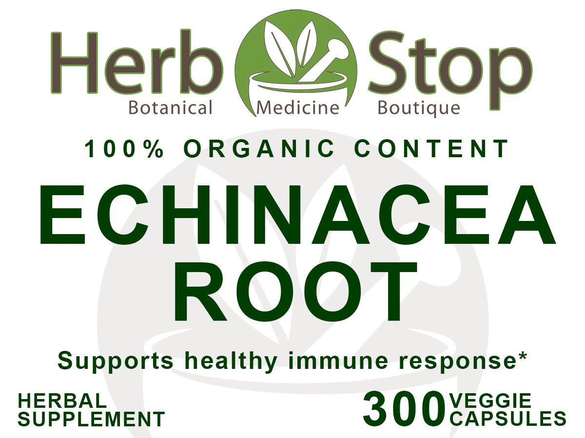Echinacea Root Capsules Label - Front