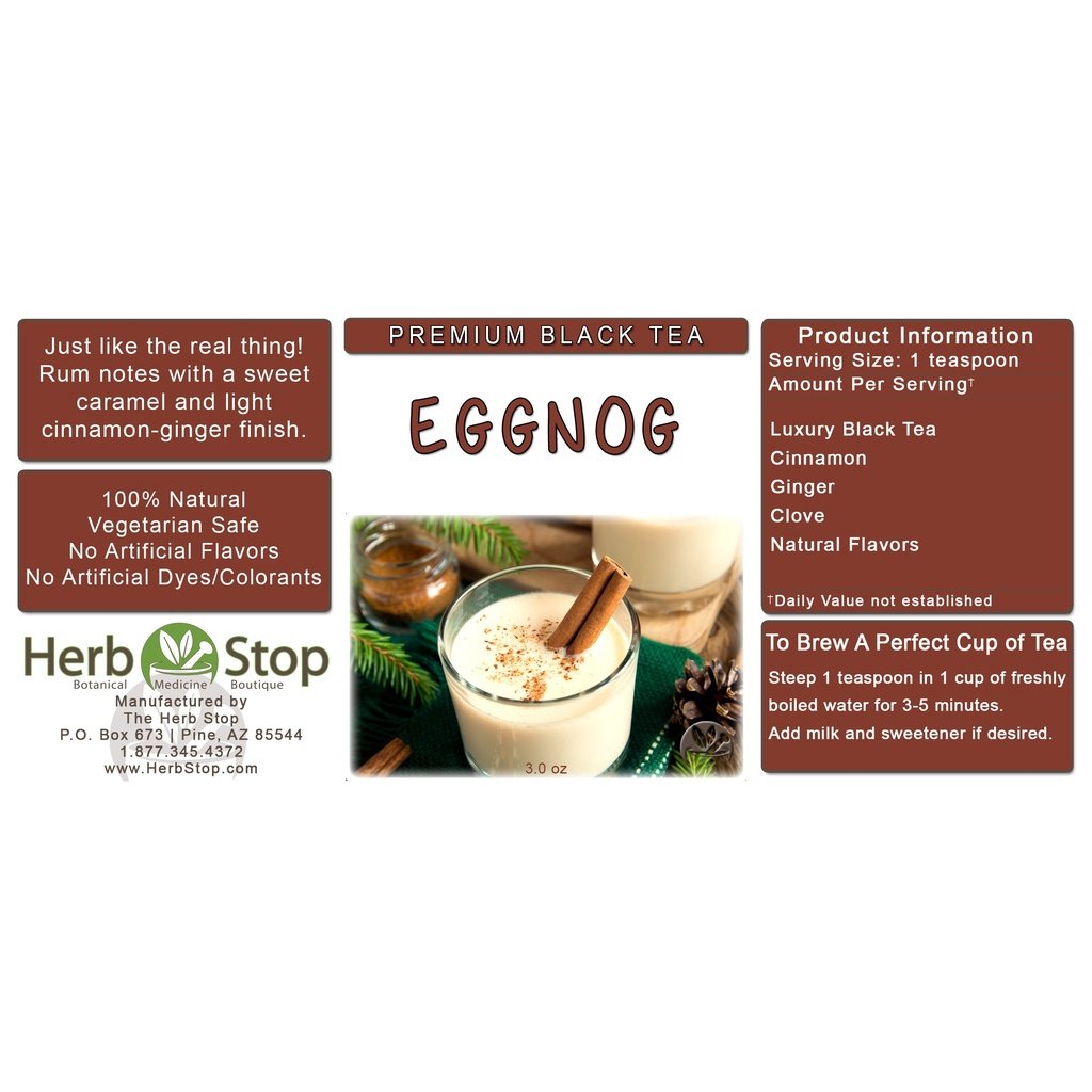 Eggnog Loose Leaf Black Tea Label