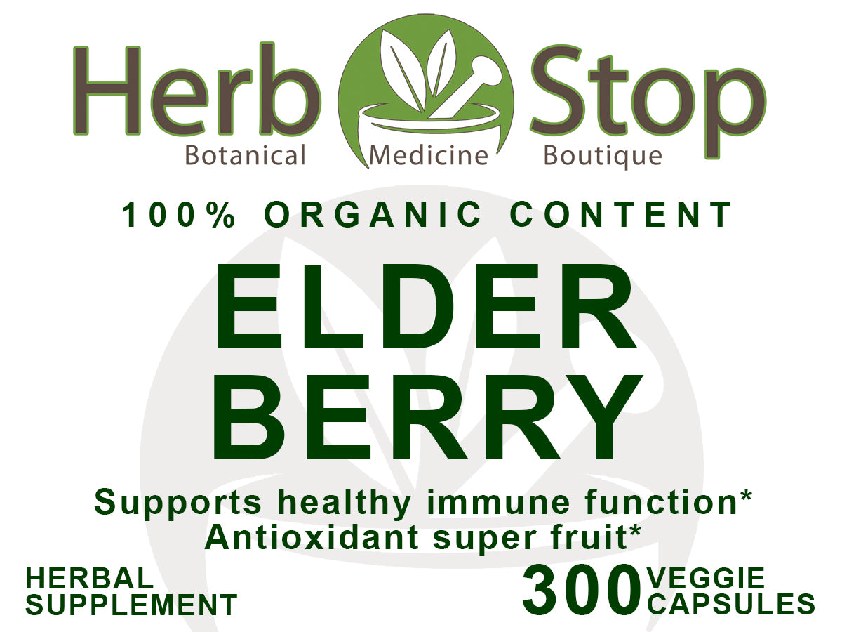 Elder Berry Capsules Label - Front