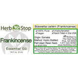 Frankincense Essential Oil Label