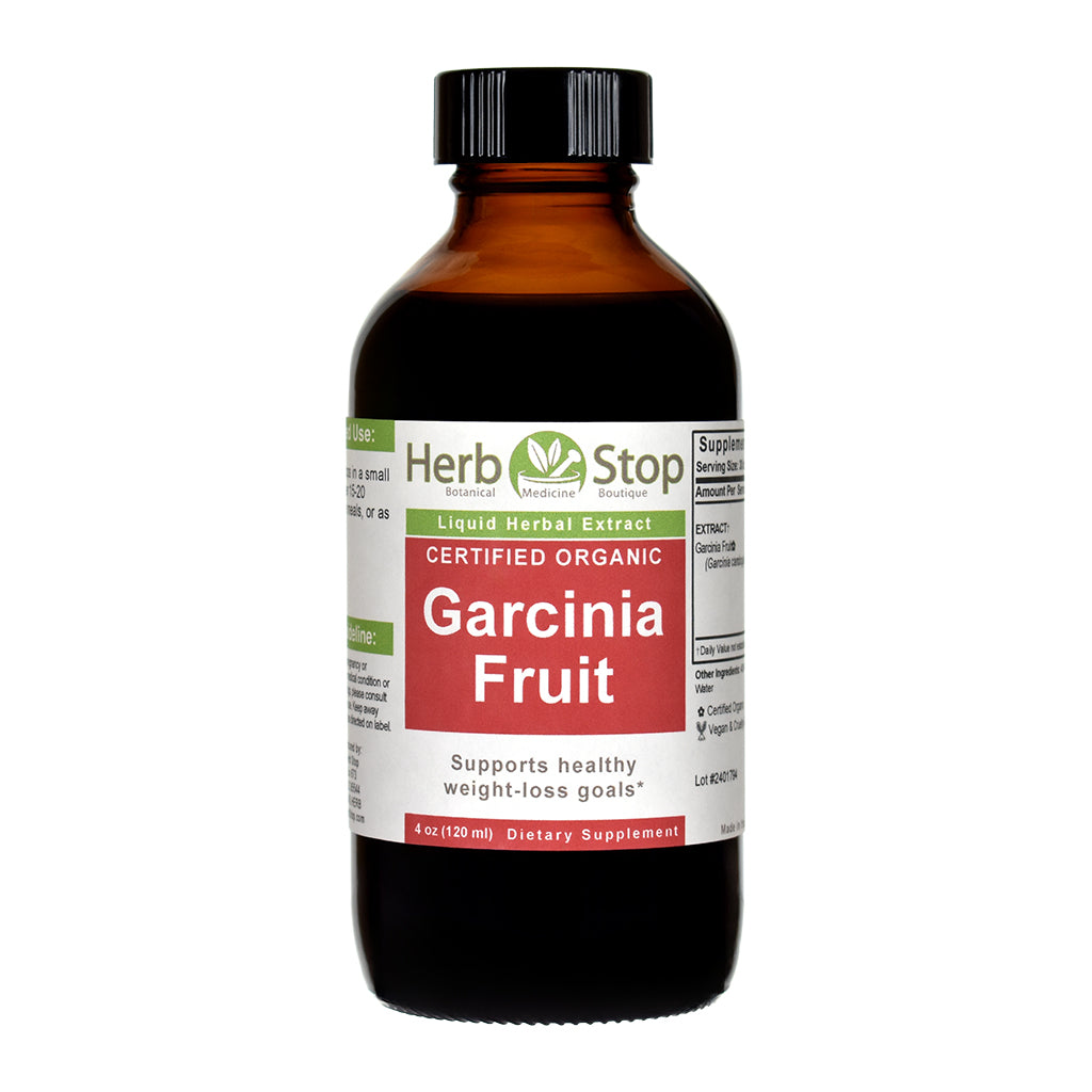 Organic Garcinia Fruit Liquid Extract 4 oz Bottle
