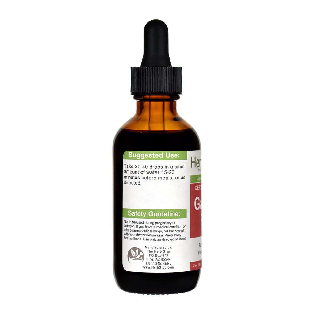Organic Garcinia Fruit Liquid Extract 2 oz Bottle - Left