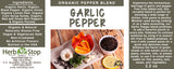 Organic Garlic Pepper Label