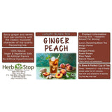 Ginger Peach Darjeeling Loose Leaf Black Tea Label