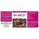 Go Nuts! Loose Leaf Herb & Fruit Tea Label