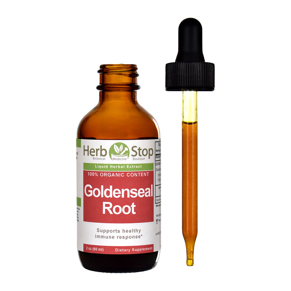 Organic Goldenseal Liquid Extract - Open